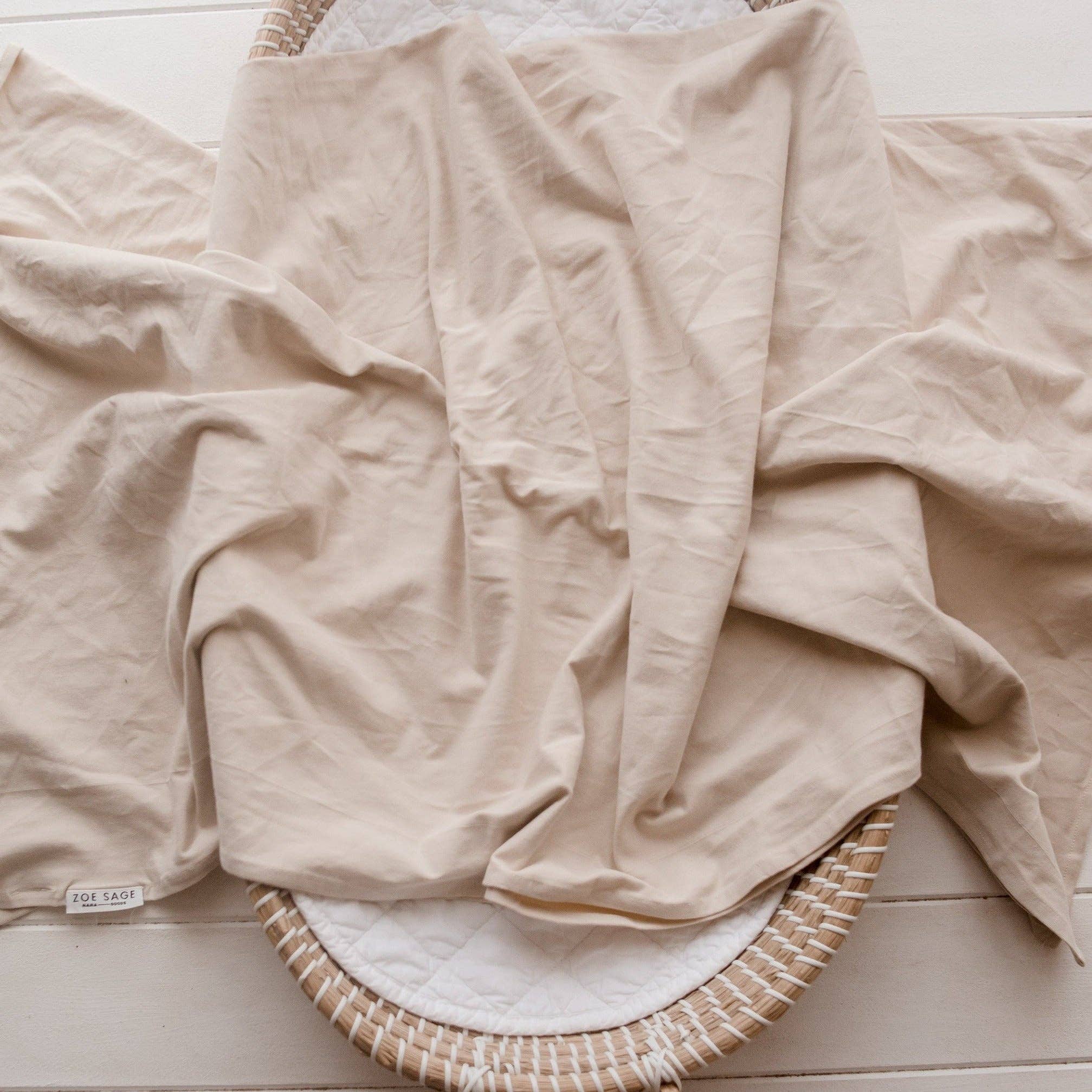 Zoe Sage – Großhandel Pucktuch – Baby – Dehnbare Puckdecke für Babys - Hafer6