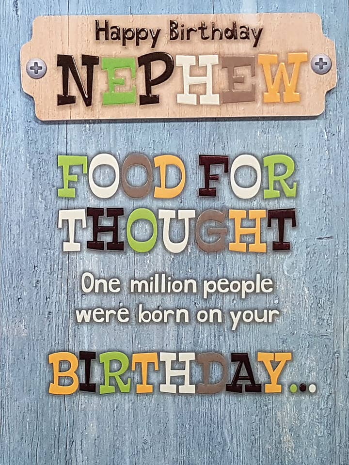 RDG Birthday Greeting Cards - Nephew/Humorous (3pk) 19656 for wholesale by A-Line Greetings