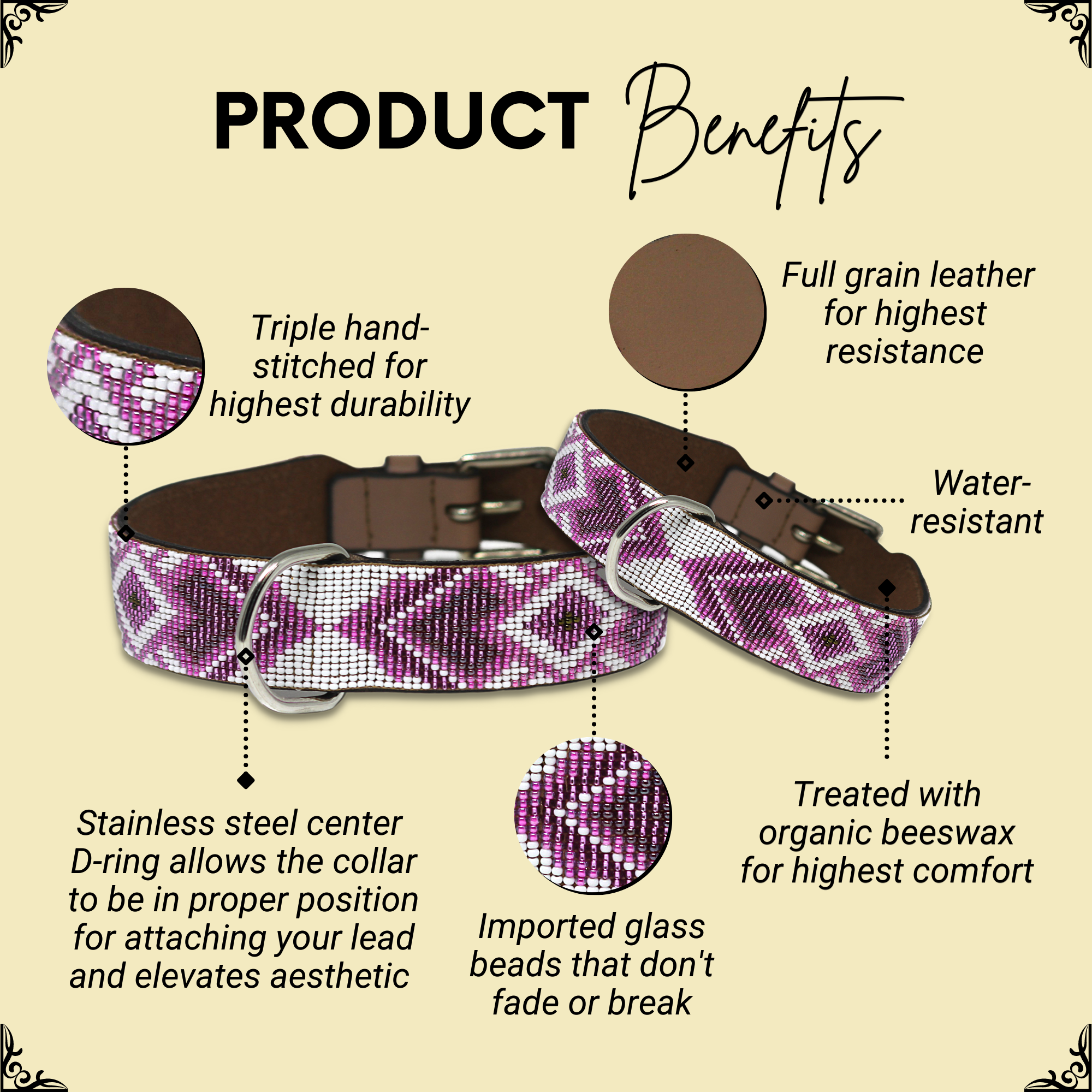 Sambboho - Wholesale Pet Collar - Dog - Paris Sambboho Dog Collar (with Center D-ring)1