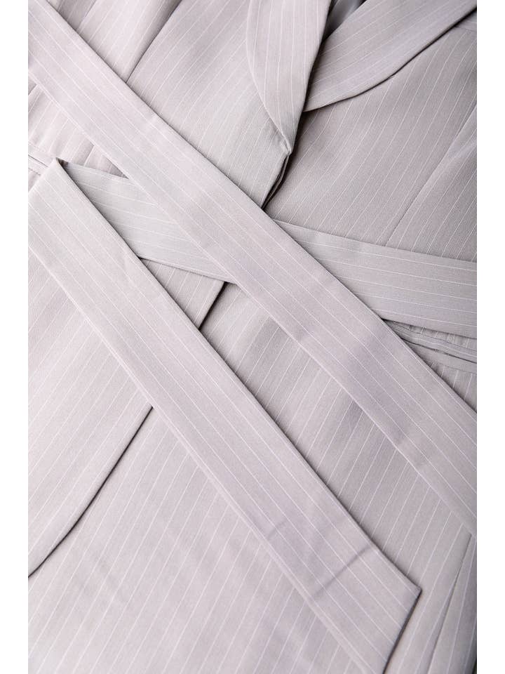 Izzy Pinstripe Blazer | Beige for wholesale on Faire9