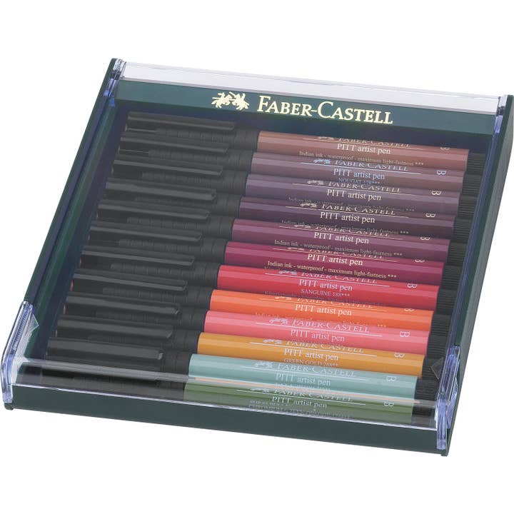 Faber-Castell PITT Artist Brush Pen, Earth Tones, Set Of 12 for wholesale by West Design Products UK