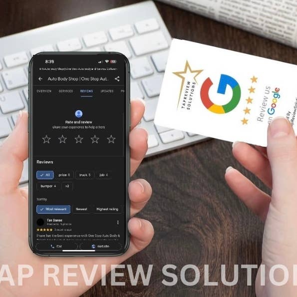Tap NFC Google card
for wholesale by Tap Review Solutions