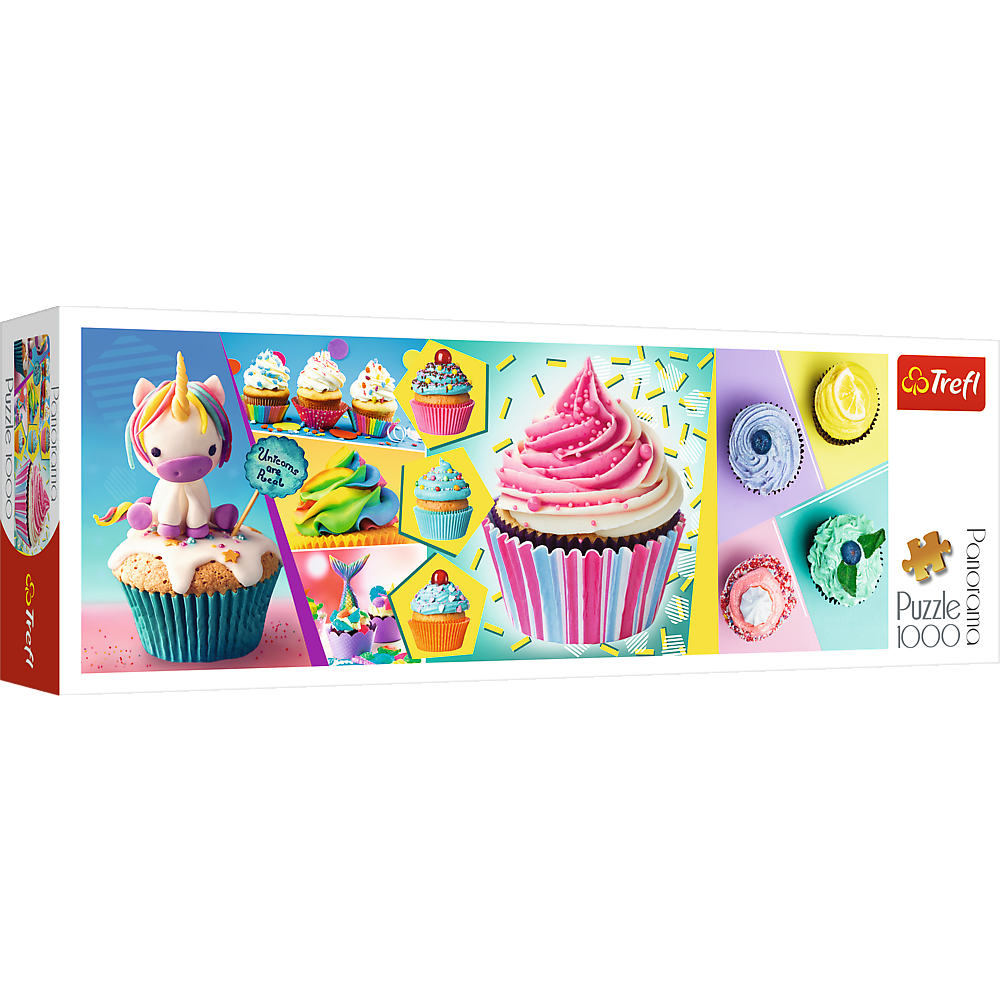TREFL by Bridge Toys – wholesale Puzzle – Child – 1000 Piece Panorama Trefl Jigsaw Puzzles, Colourful Cupcakes0