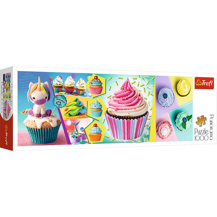1000 Piece Panorama Trefl Jigsaw Puzzles, Colourful Cupcakes for wholesale by TREFL by Bridge Toys