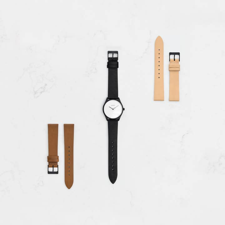 Nacre - Vendita all'ingrosso Orologio da polso - Donna - Nacre Lune Eclipse Orologio - Nero Opaco - Nero Matte Mesh