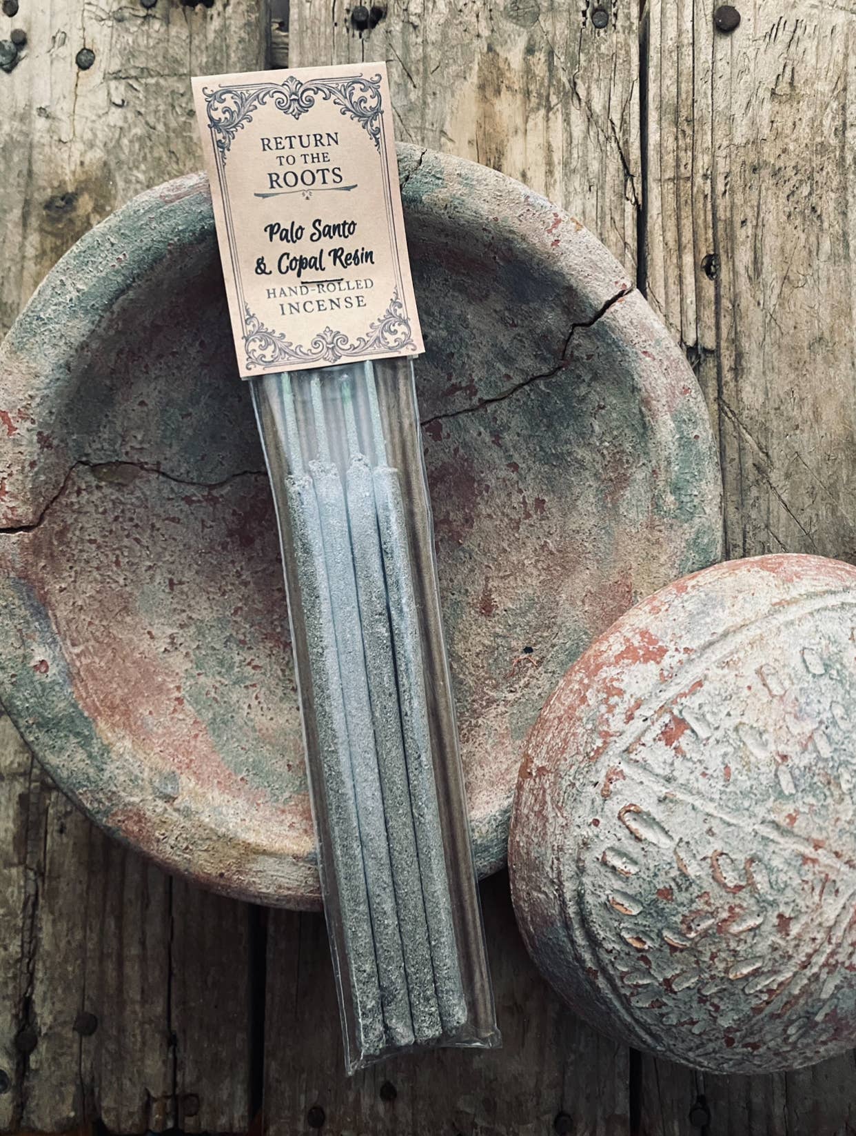 ReturnToTheRoots - Wholesale Incense - PALO SANTO & COPAL Artisan Incense Natural Thick Pack Of 41