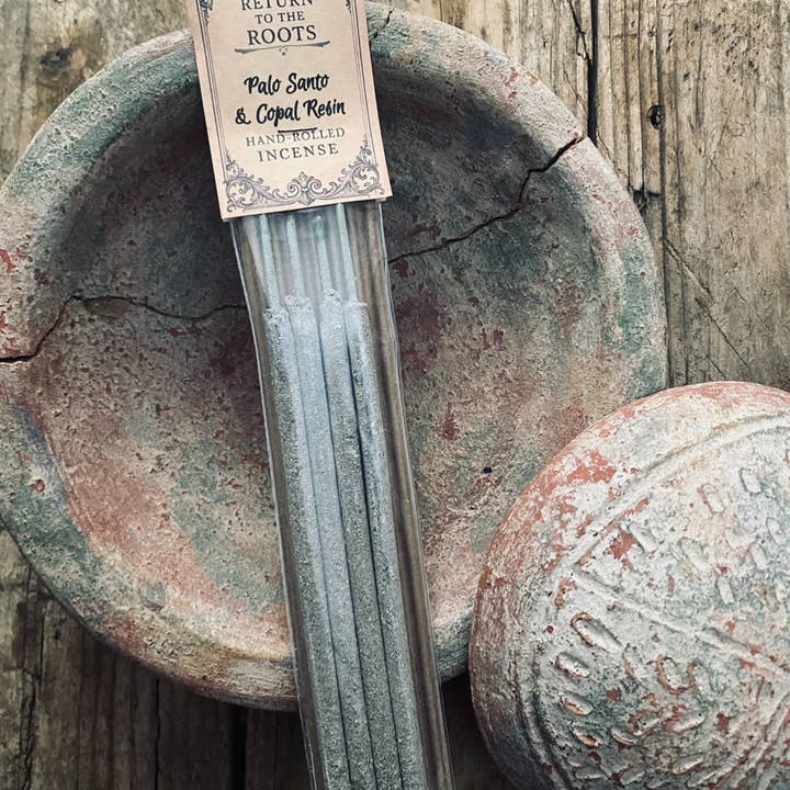 ReturnToTheRoots - Wholesale Incense - PALO SANTO & COPAL Artisan Incense Natural Thick Pack Of 41