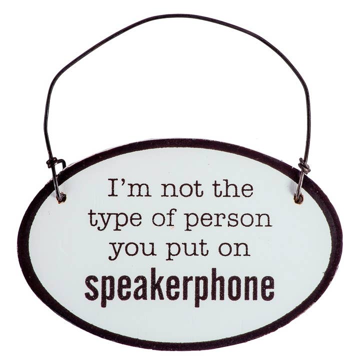 Abbey + CA Gift - Wholesale Sign - Say It with Sass Mini Oval Wall Hangings3