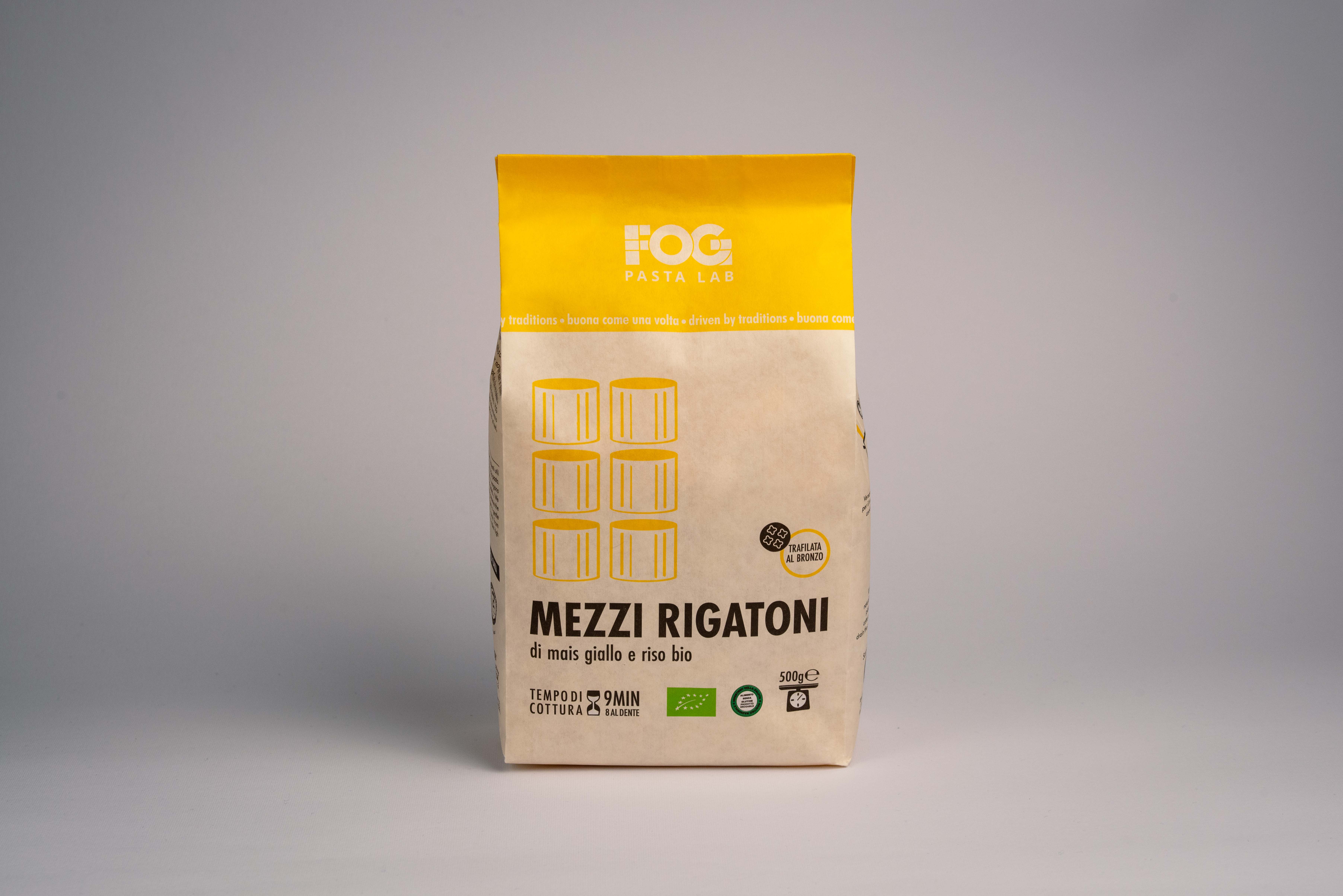 FOG – wholesale Pasta – HALF RIGATONI YELLOW CORN AND RICE1