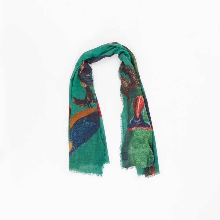OTRACOSA - Wholesale Scarf - Unisex - Scarf Wool - Otra Cosa - All Color Parrots - 47681
