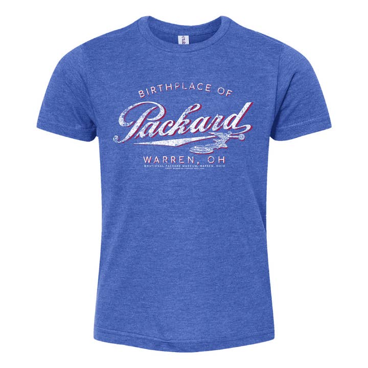 YOUTH Packard the Birthplace of Packard Car Warren, OH Tee for wholesale by www.sweetvintagetees.com