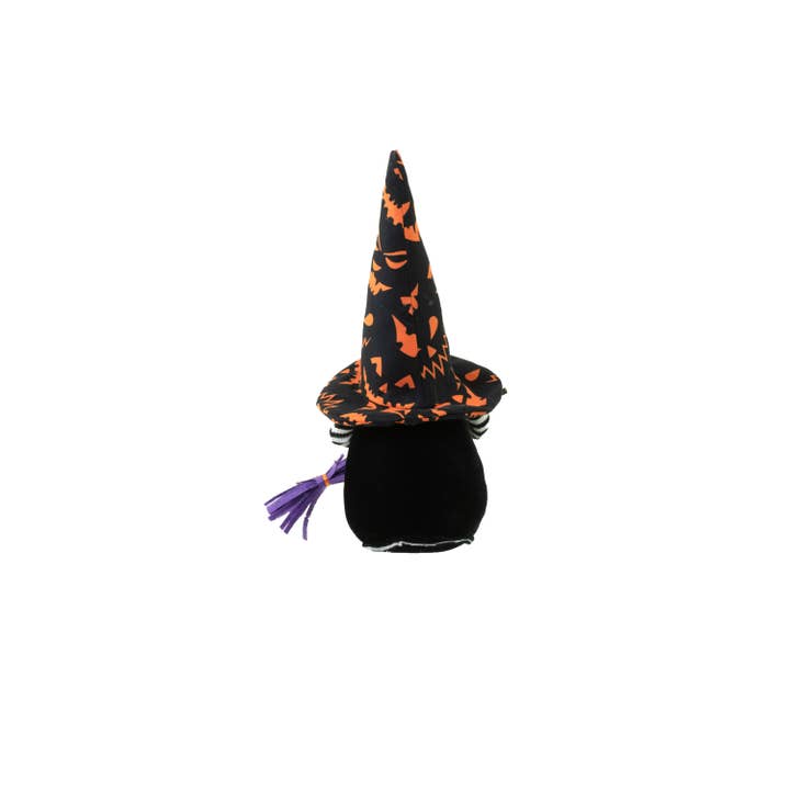 Starlight Collection - Wholesale Decorative Figurine - Black/gray Gnome Witch Boy Doll with Jack-O-Lantern Hat2