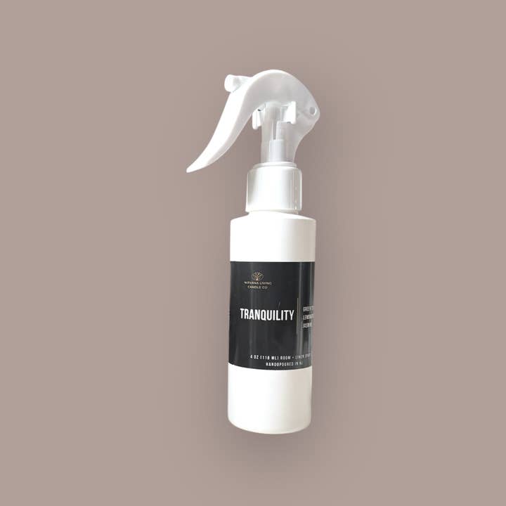 TRANQUILITY 4OZ ROOM & LINEN SPRAY for wholesale by Nirvana Living Candle Co
