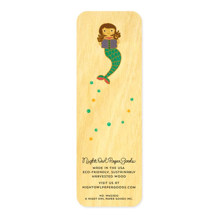 Night Owl Paper Goods – Großhandel Geburtstagskarten – Reading Mermaid Bookmark Geburtstagskarte3