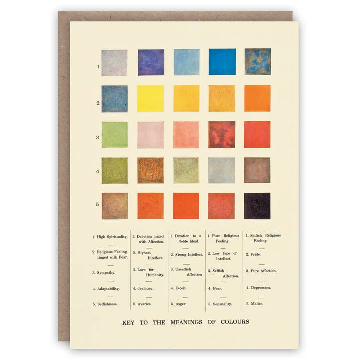The Pattern Book - Wholesale Everyday Greeting Card - Meanings of Colour greeting card