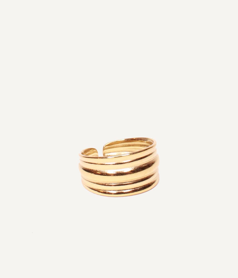 Caprice Paris - Wholesale Band/Stacked Ring - Cagliari gold ring | Handmade jewelry in France2
