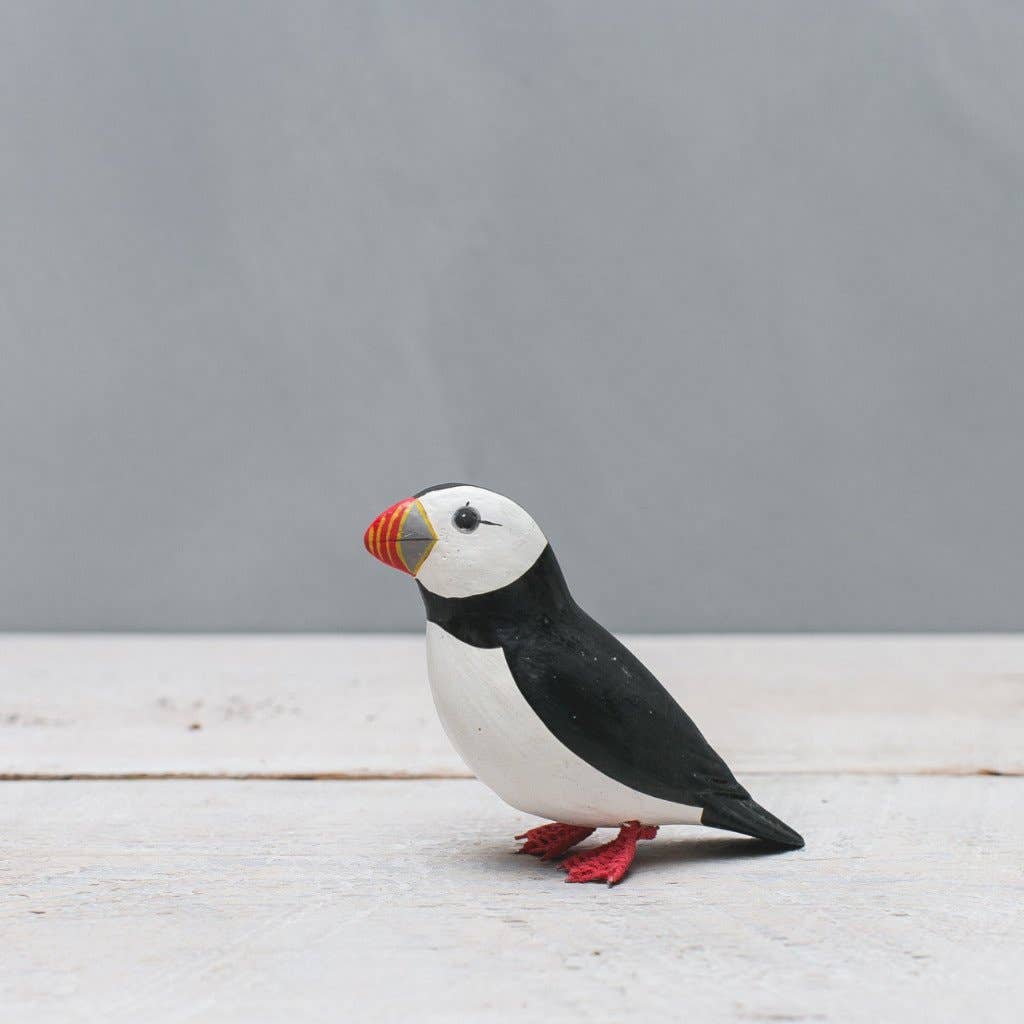 Aviologie - Wholesale Decorative Figurine - Mini Puffin - 3"H - Hand Carved Ornament1