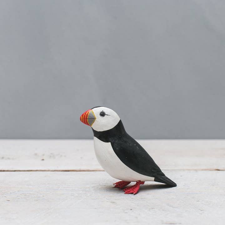 Aviologie - Wholesale Decorative Figurine - Mini Puffin - 3"H - Hand Carved Ornament1