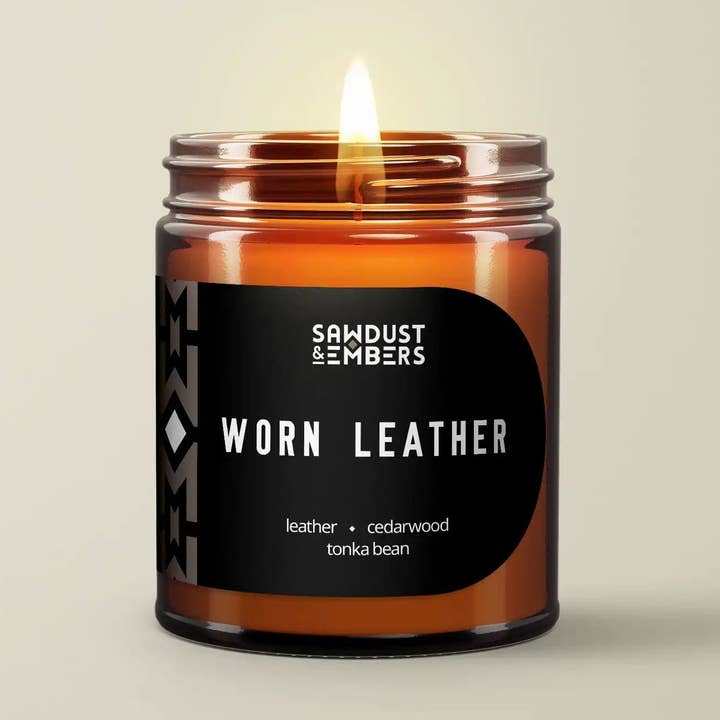 🐎 Worn Leather – Signature Candle for wholesale by Sawdust & Embers