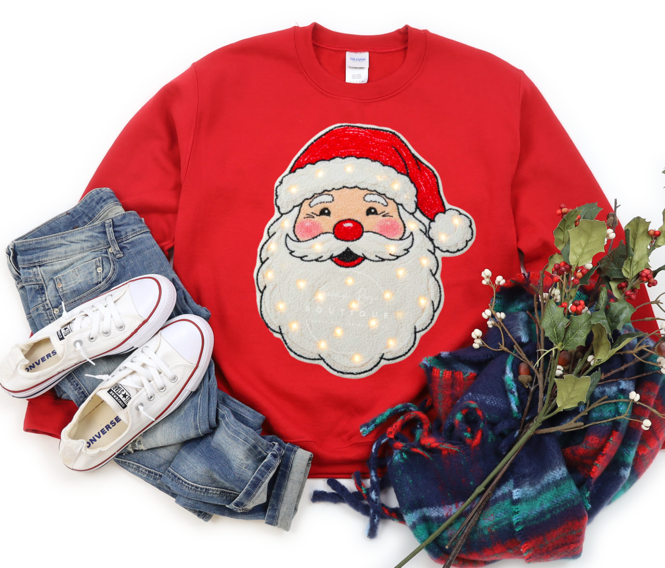 Trendy Chic Apparel LLC – wholesale Sweatshirt med tryck - Dam – Faux ljus upp/Faux chenille tomtetröjor och T-shirts2