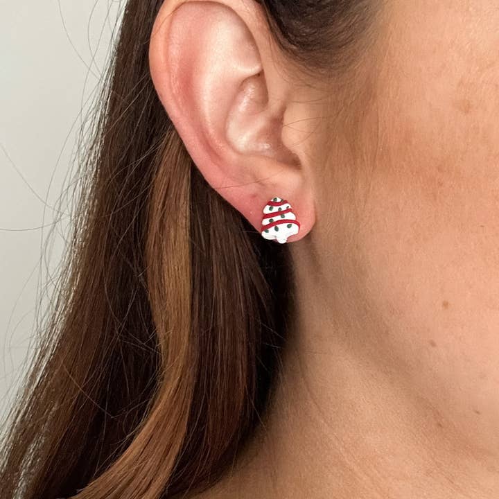 Mellow Dove Designs – wholesale Stud/post earrings – Christmas Tree Cake Studs | Boho Christmas Earrings1