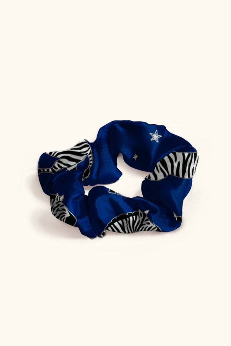 Blue Zebra Adah Scrunchy for wholesale on Faire