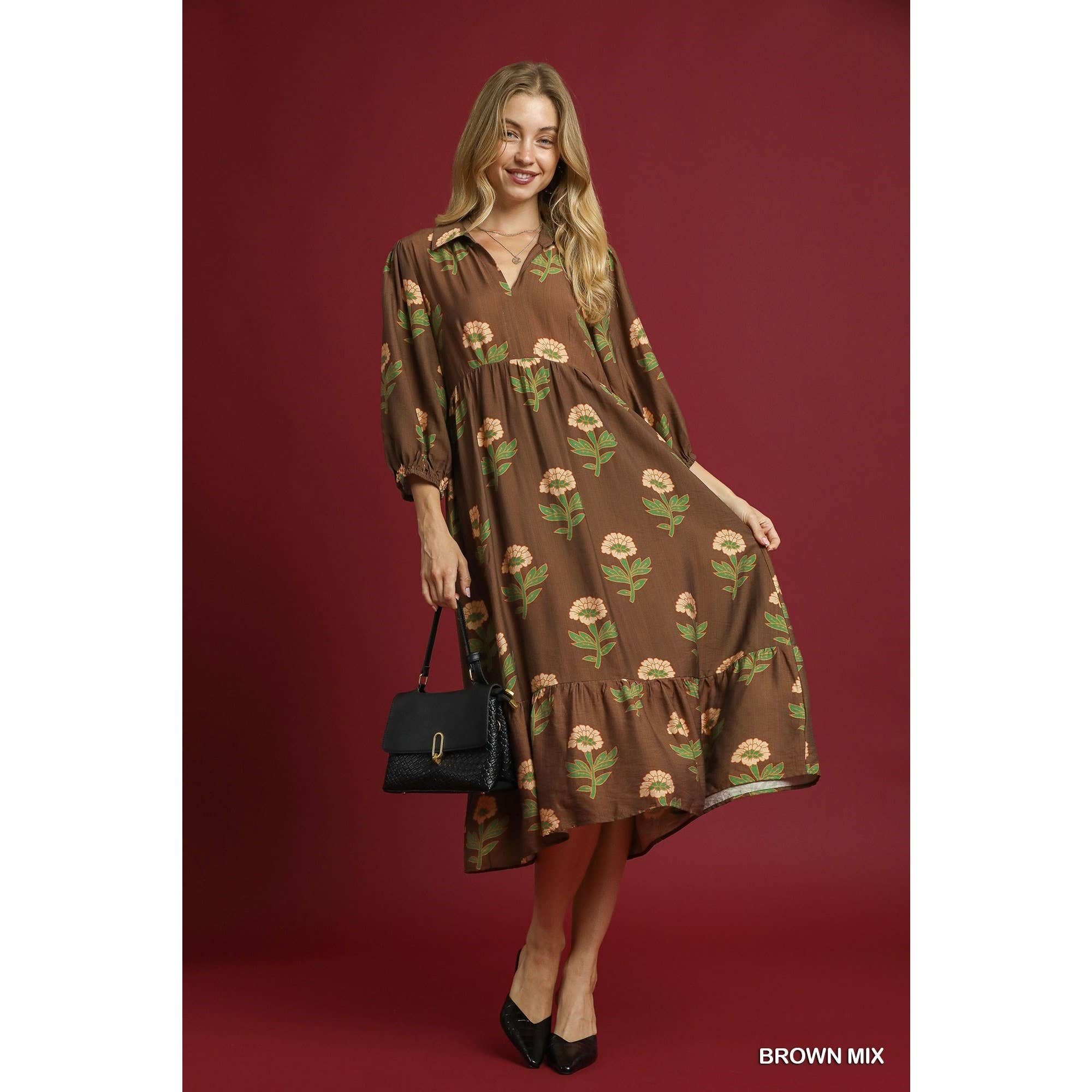 STYLE USA - Wholesale Jurk - Dames - Maxi jurk met bloemenprint12