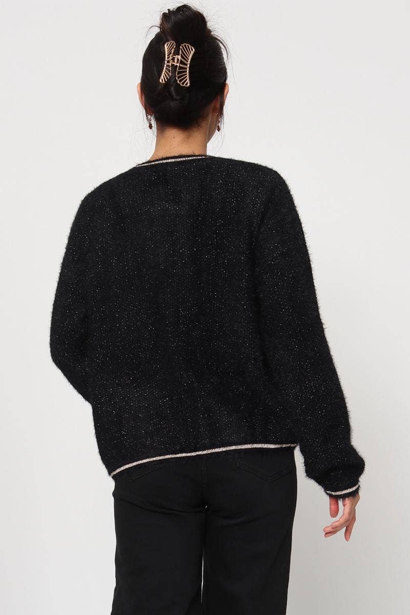 DIX-ONZE - Wholesale Cardigan - Women's - Open Cardigan with Contrasting Finishes – Chic & Comfort2