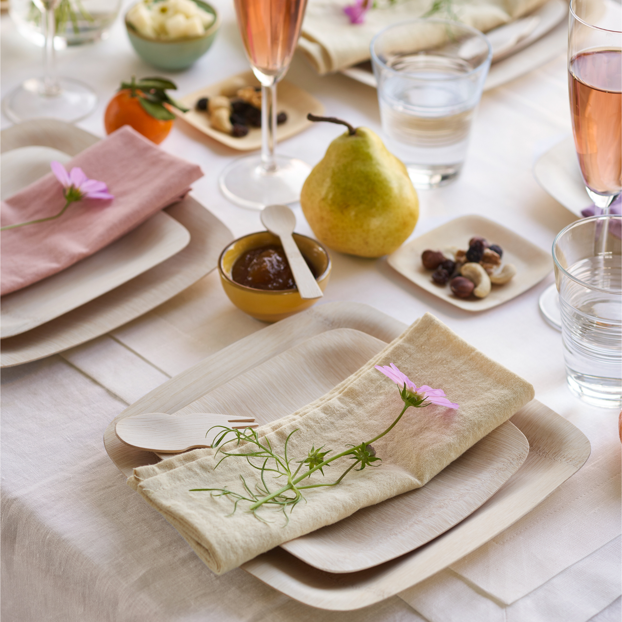 bambu® - Wholesale Disposable Plate - Disposable Bamboo Square Plates5