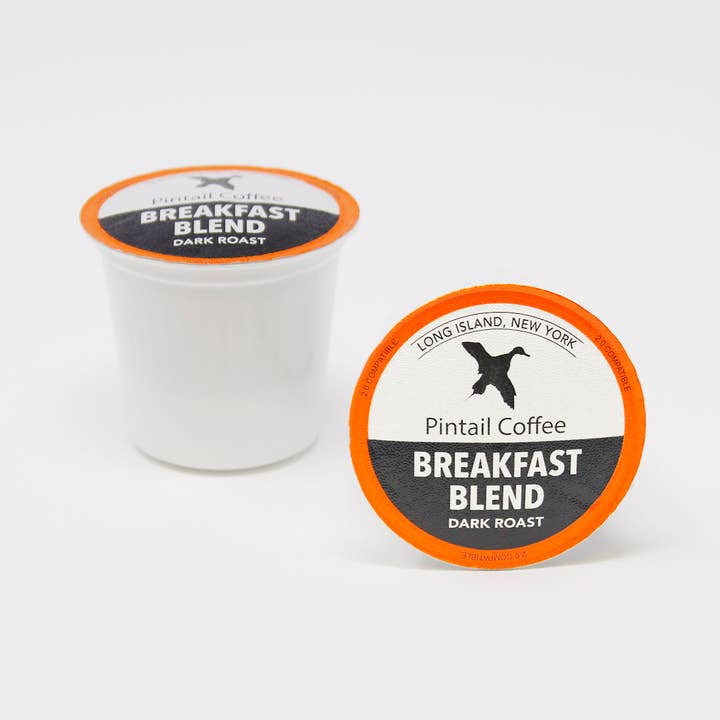 12 Count Breakfast Blend Dark Roast Single Serve Cups for wholesale by Pintail Coffee
