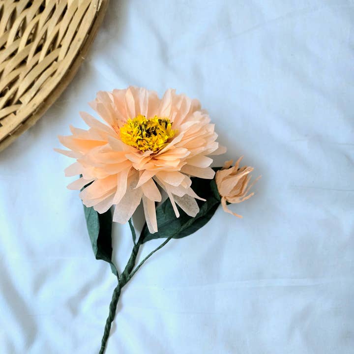 Paper Zinnia Flower, Fall florals for wholesale by Beautiful Things By Bec