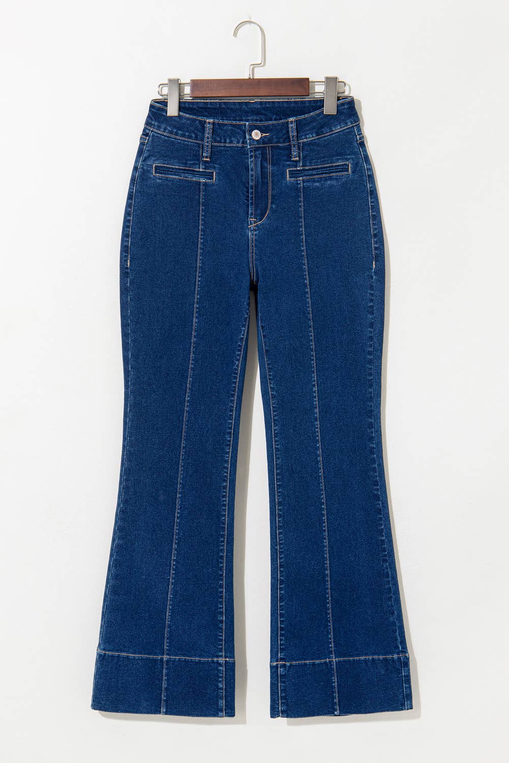 Sail Blue Western Center Seam Deep Wash Straight Jeans for wholesale on Faire3