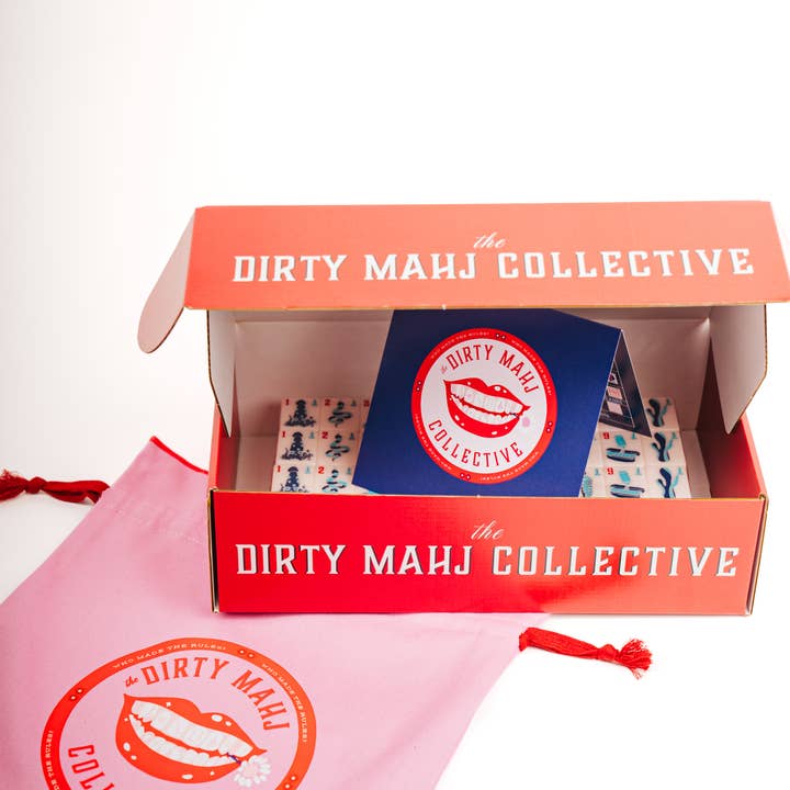 The Dirty Mahj Collective - Wholesale Board Game - The Dirty Mahj Tile Set for Mahjong Play (with pouch)