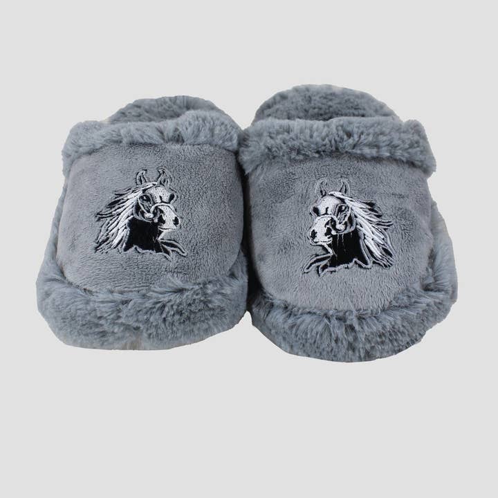 Horse Head Grey Slippers Small for wholesale by Grays 1922