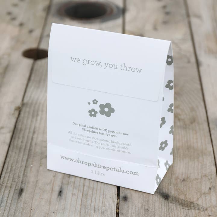 LSF Wholesale – wholesale Confetti – Biodegradable Flower Confetti - Branded Bag (1 Litre)2