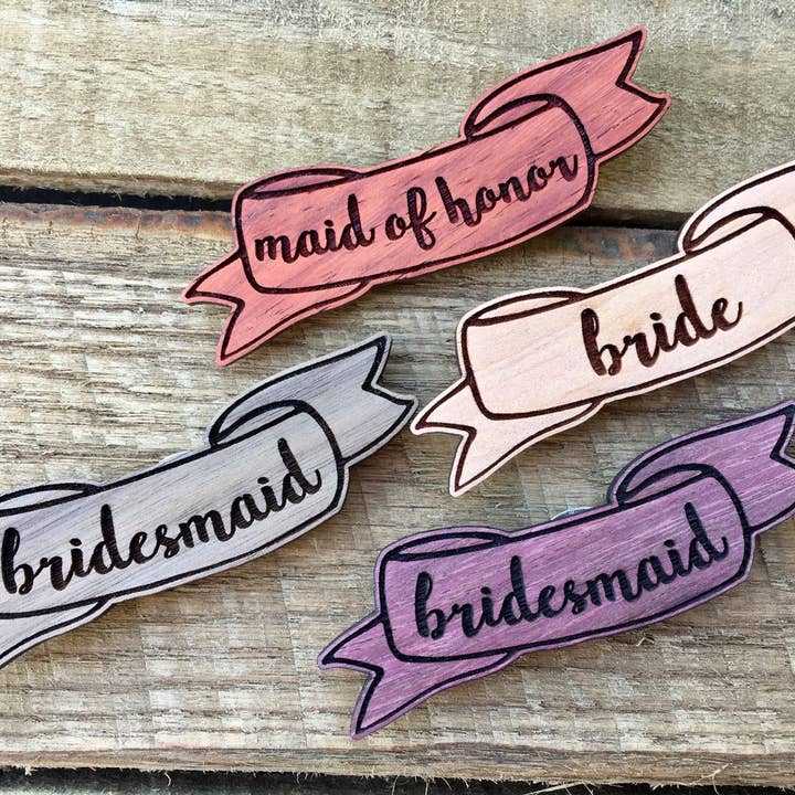 Bridal Party Title Tags for wholesale by Darkhorse Gifts