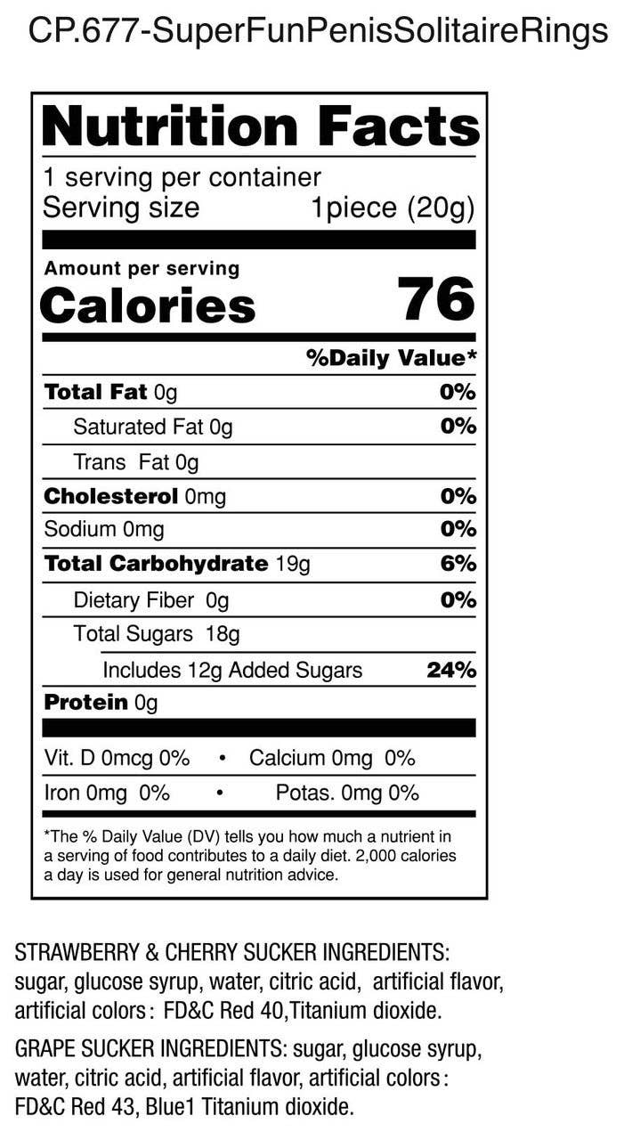 Little Genie Productions – wholesale Lollipop – Super Fun Penis Solitaire Ring Pop- POP Display of 305