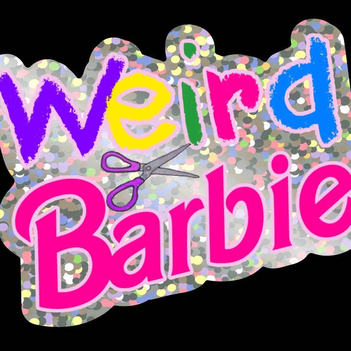 Autocollant en vinyle Barbie bizarre pour la vente par Jodi Lynn's Emporium of Doodles
