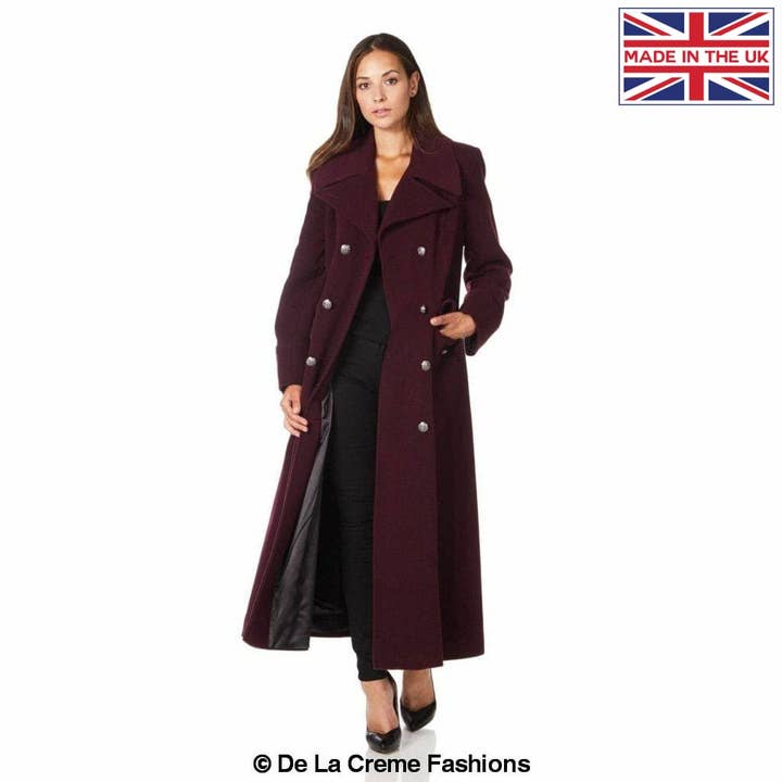De La Creme Fashions – wholesale Coat – Women’s – Womens Wool and Cashmere Blend Double Breasted Maxi Coat7