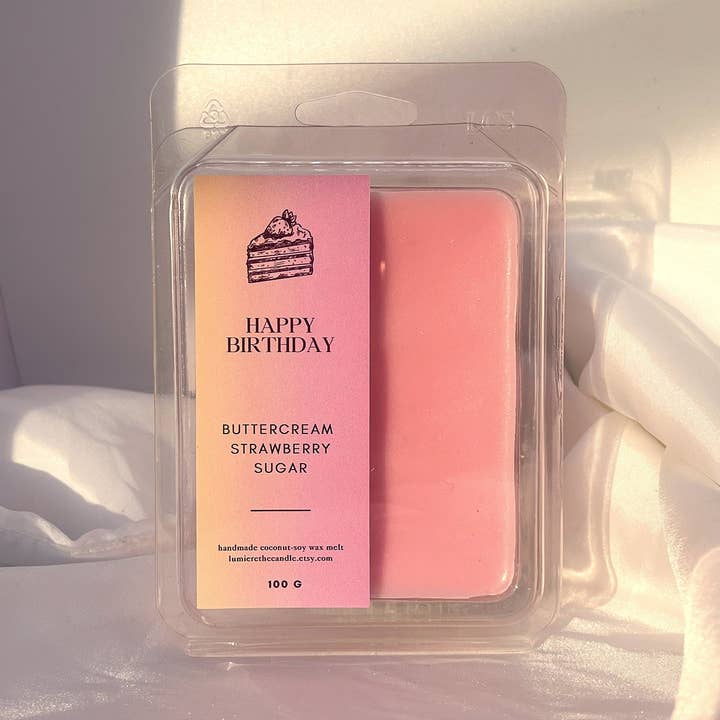 FELIZ ANIVERSÁRIO Cera Perfumada (aprox. 100 ml) por atacado de lumierethecandle