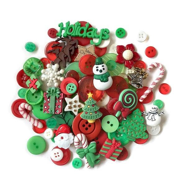 Christmas Button Value Pack for wholesale by Buttons Galore & More