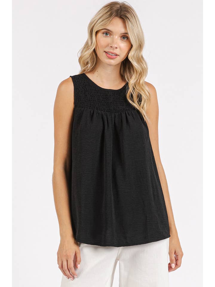 mittoshop - Wholesale Blouse - Women's - AIRFLOW SMOCKED YOKE SLEEVELESS BLOUSE18