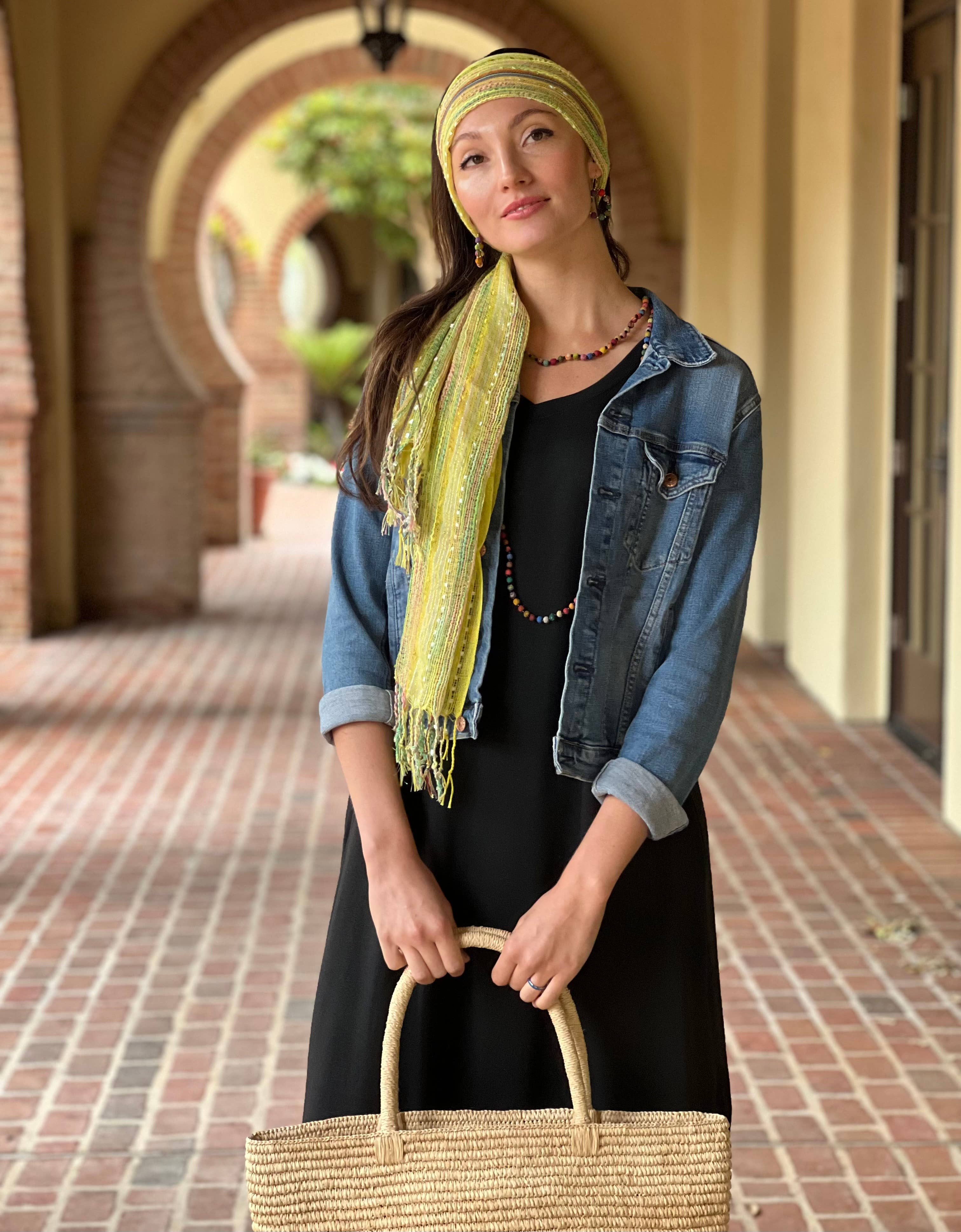 Humble Hilo – wholesale Scarf – Women's – Humble Hilo Multicolored Thread Artisan Scarf2