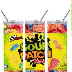 Sour Candy Stainless Steel Tumbler for wholesale by Creations by Trudy