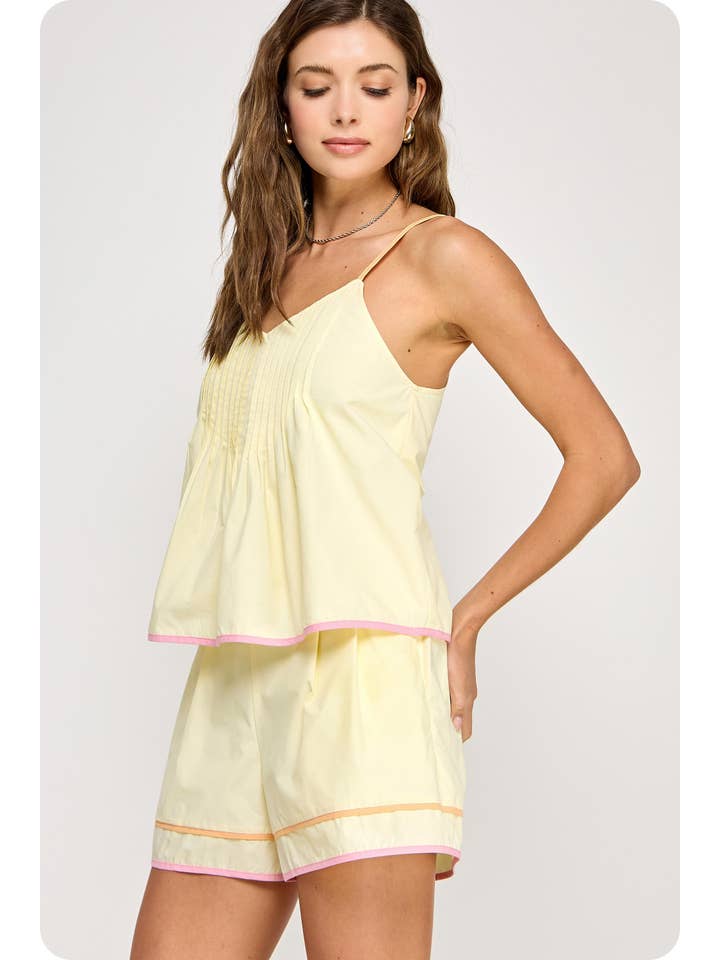 Strut & Bolt – wholesale Blouse – Women’s – Color Block Piping Detail Sleeveless Tank Top5