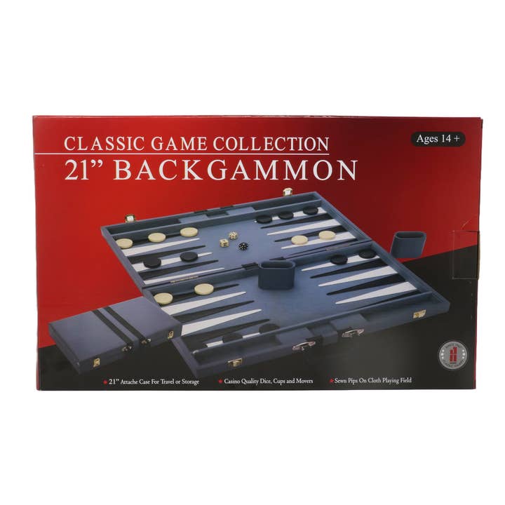 Hansen Game Gift & Toy Company - Wholesale Board Game - 21" Backgammon