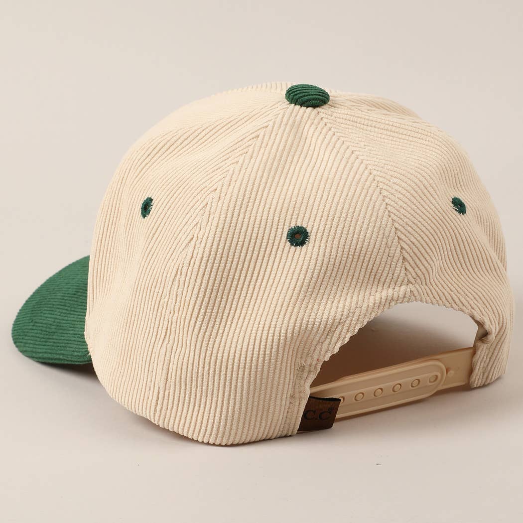 Fashion City – Boné de beisebol - Unissexo por atacado – Boné de veludo cotelê bicolor de texto divertido Felry Christmas13