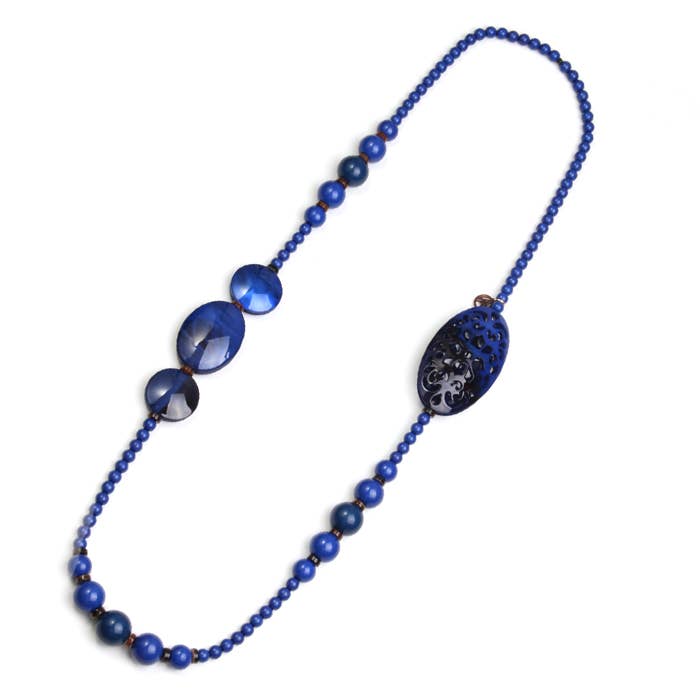 COLLIER EN CORDE LONGUE AVEC PERLES EN RÉSINE - FT24160A306 pour la vente par AMORINO SRL