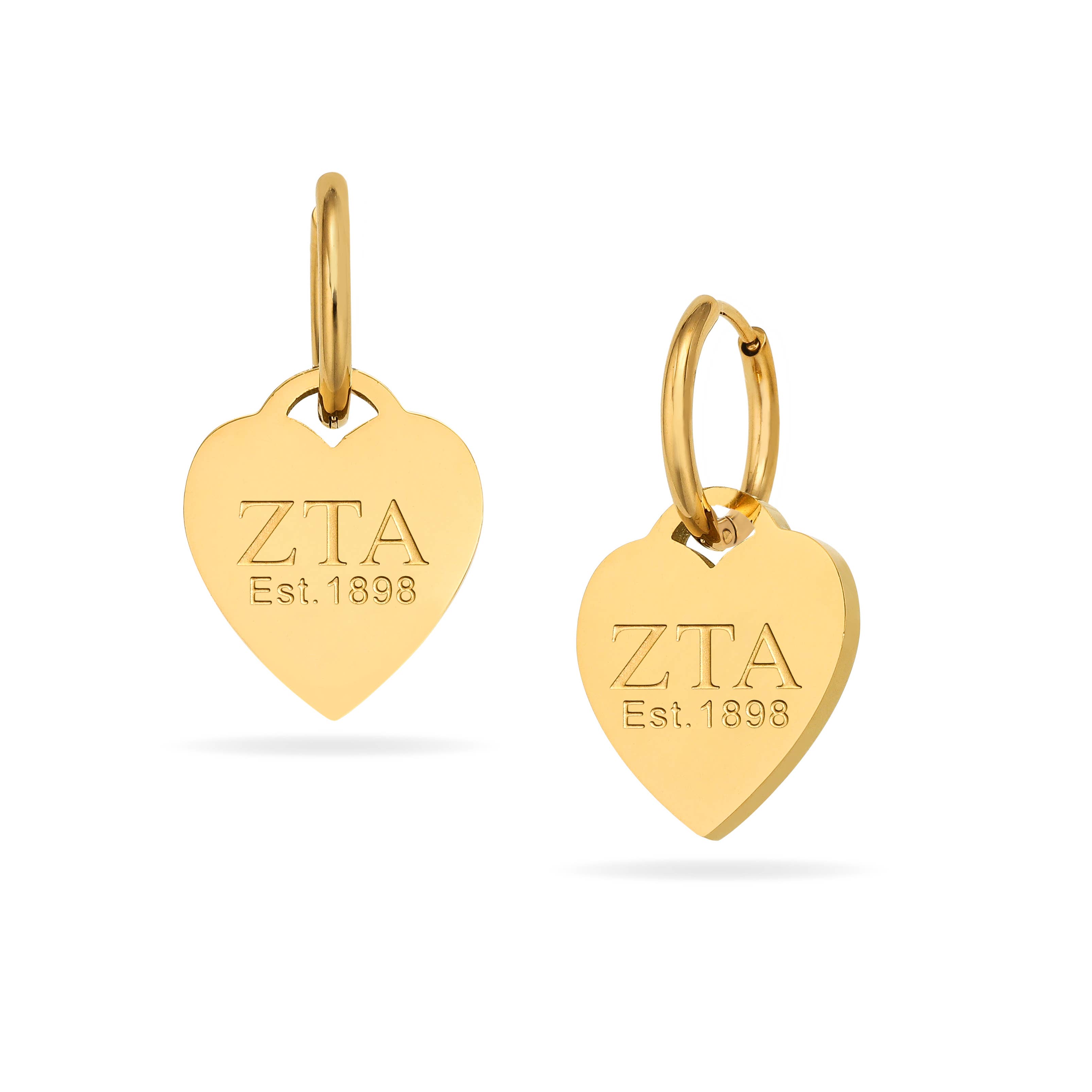 Shawn Paul - Wholesale Huggie Earrings - Zeta Tau Alpha - Huggie Earrings: Heart Tag0