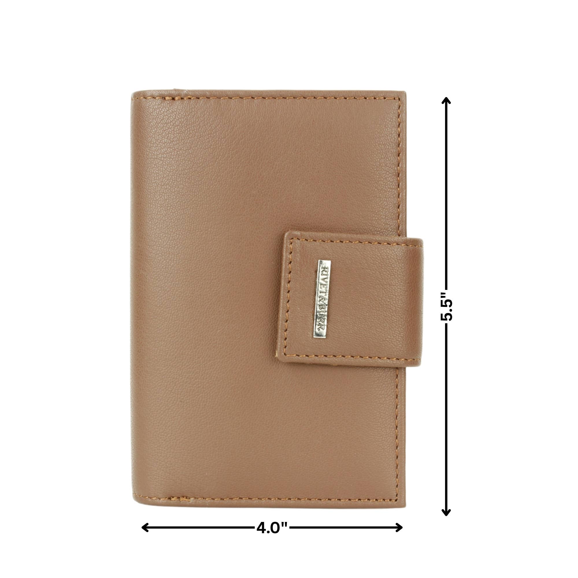 Leather Impressions Inc - Wholesale Wallet - Women's - Snap Leather Clutch Wallet | Zip Pocket RB LW 21 100145
